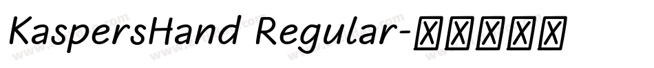 KaspersHand Regular字体转换